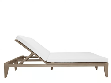 RELAIS - Double teak sun lounger by JANUS et Cie - view 3